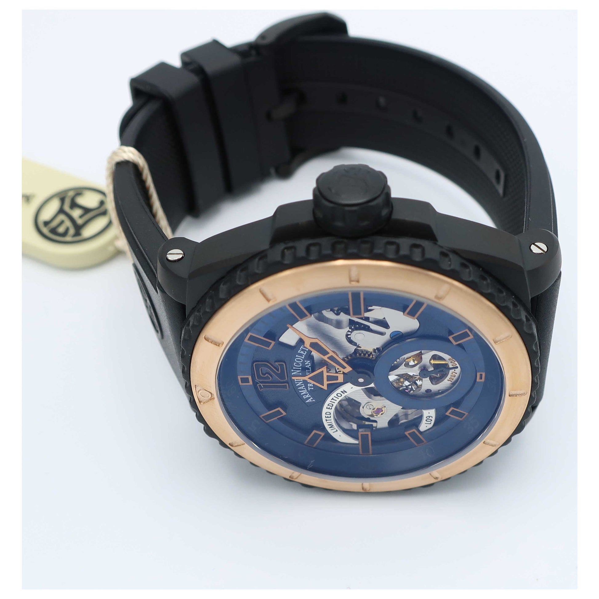 Armand Nicolet L09 Men's Manual-Wind Watch S619AQN-BU-G9610-SD - Image #8