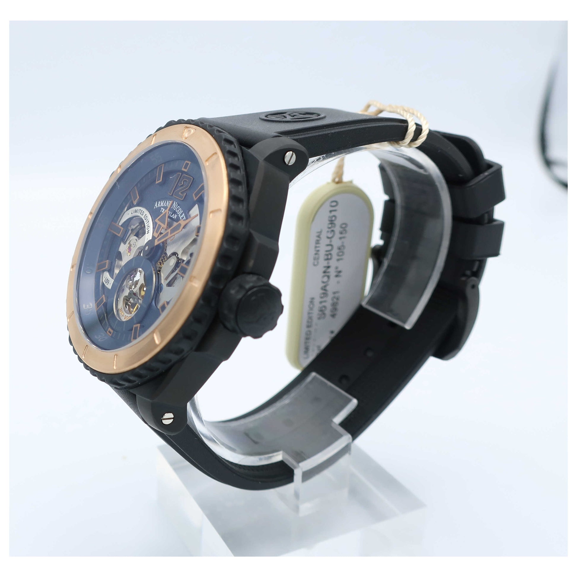 Armand Nicolet L09 Men's Manual-Wind Watch S619AQN-BU-G9610-SD - Image #4