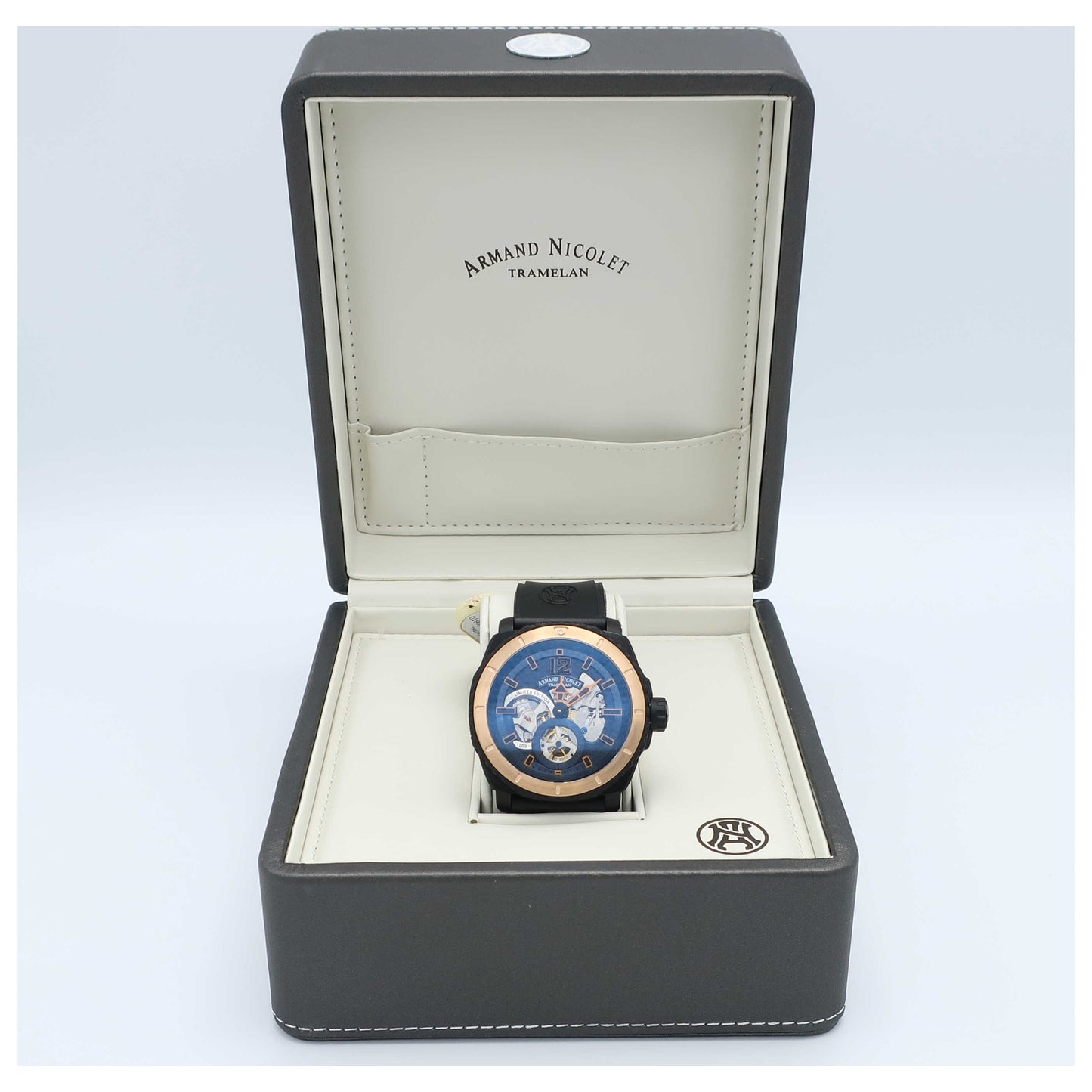 Armand Nicolet L09 Men's Manual-Wind Watch S619AQN-BU-G9610-SD - Image #6
