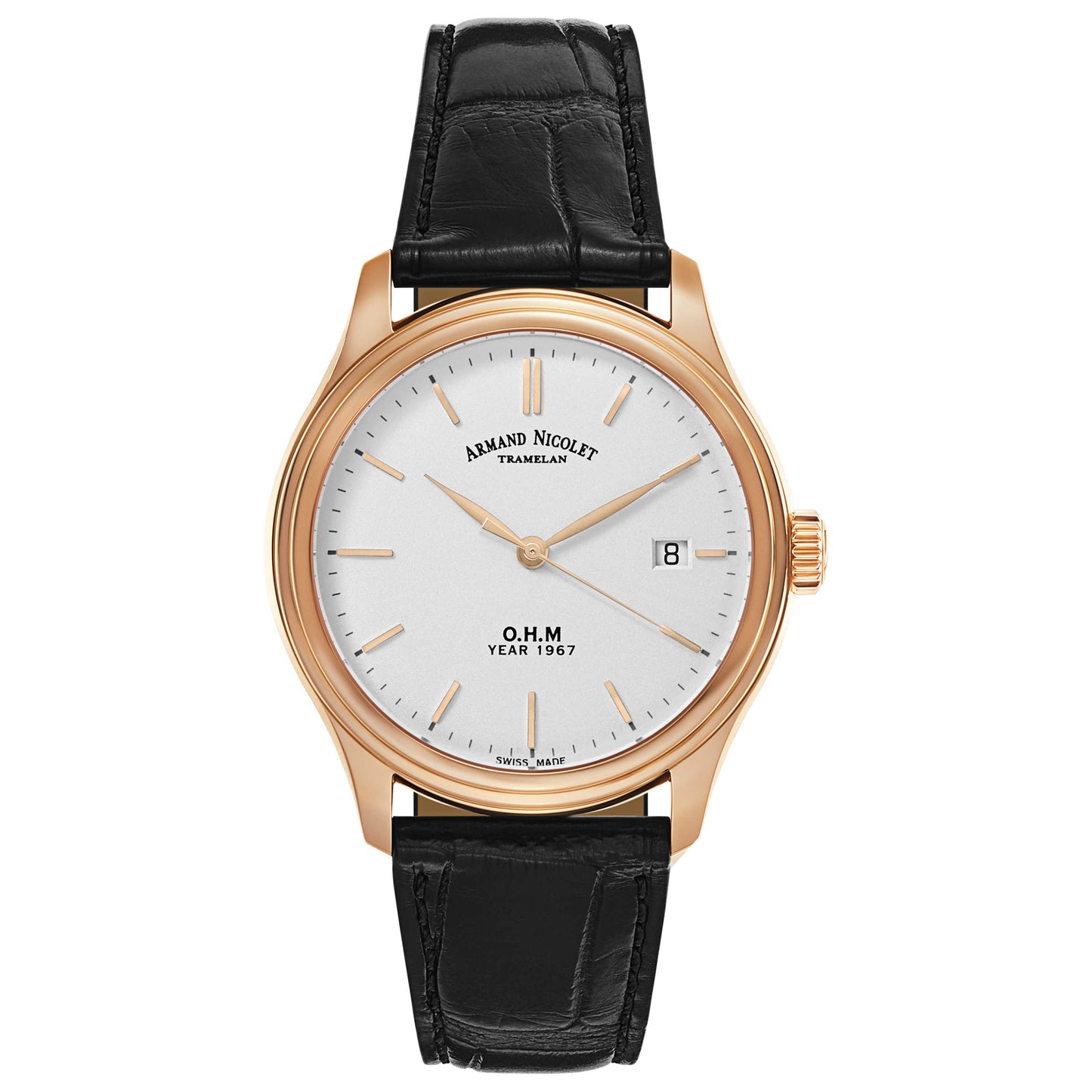 Front view of Armand Nicolet L15 Men's Automatic Watch S780AAA-AS-PI0780NA