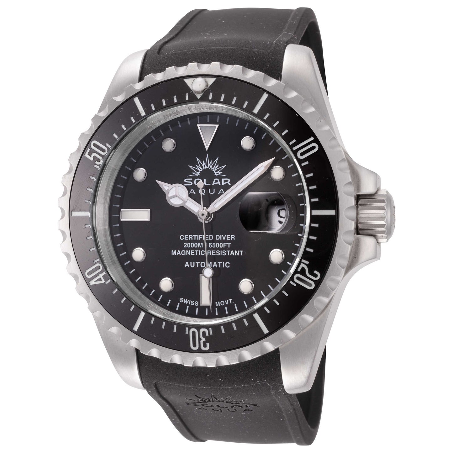 Front view of Solar Aqua Deep Bay Men's Automatic Watch SA0020.0001-2