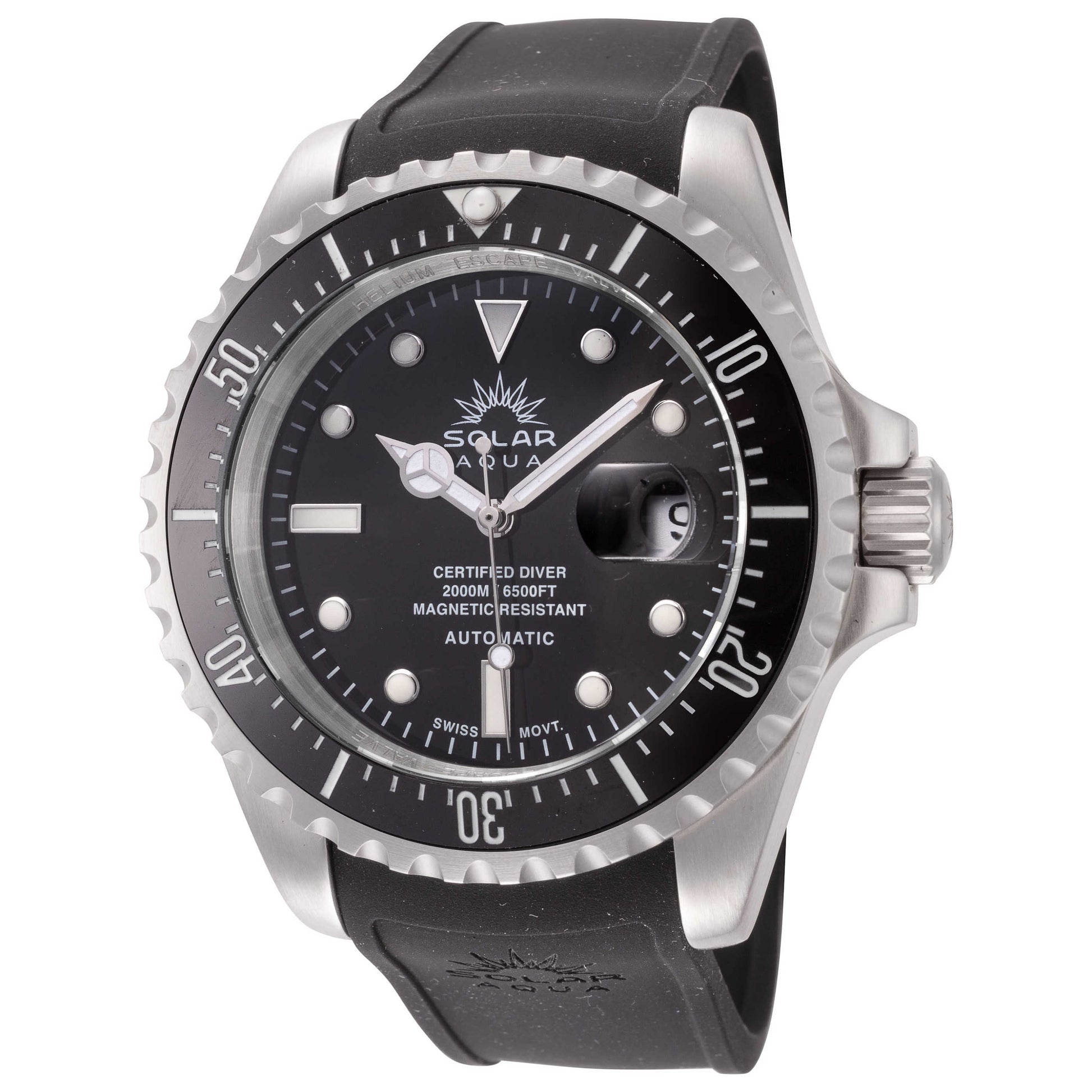 Front view of Solar Aqua Deep Bay Men's Automatic Watch SA0020.0001-2