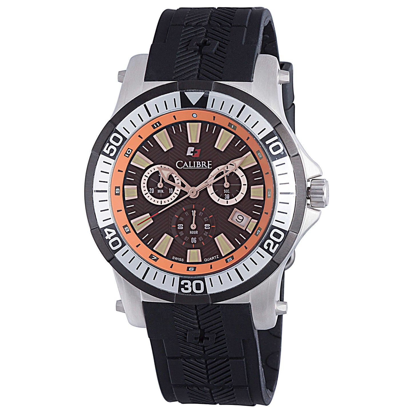 Front view of Calibre Hawk Chrono Men's Quartz Watch SC-4H2-04-007.079