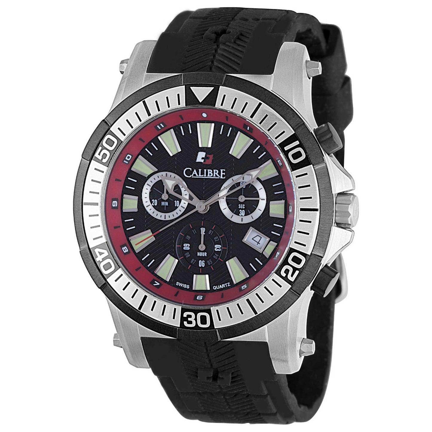 Front view of Calibre Hawk Chrono Men's Quartz Watch SC-4H2-04-007.4