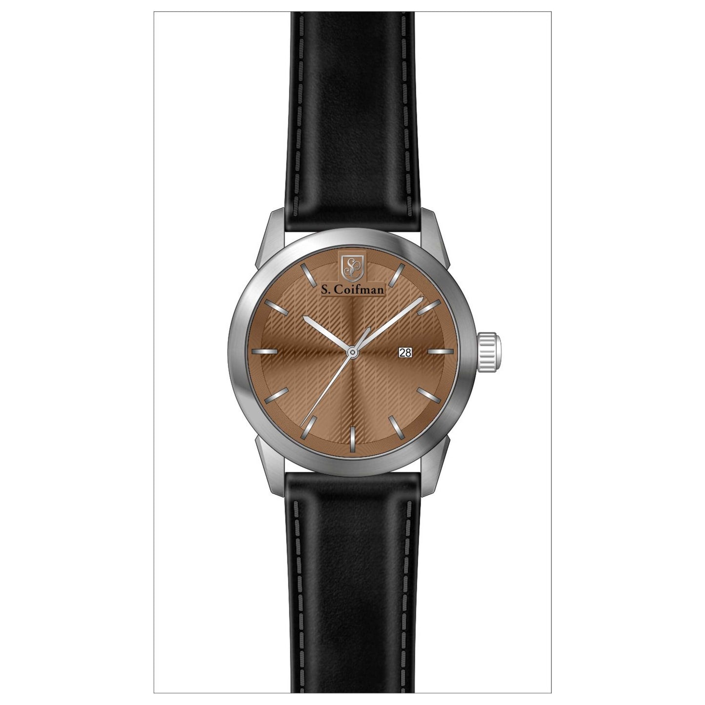 Front view of S. Coifman Classic Men's Quartz Watch SC0498