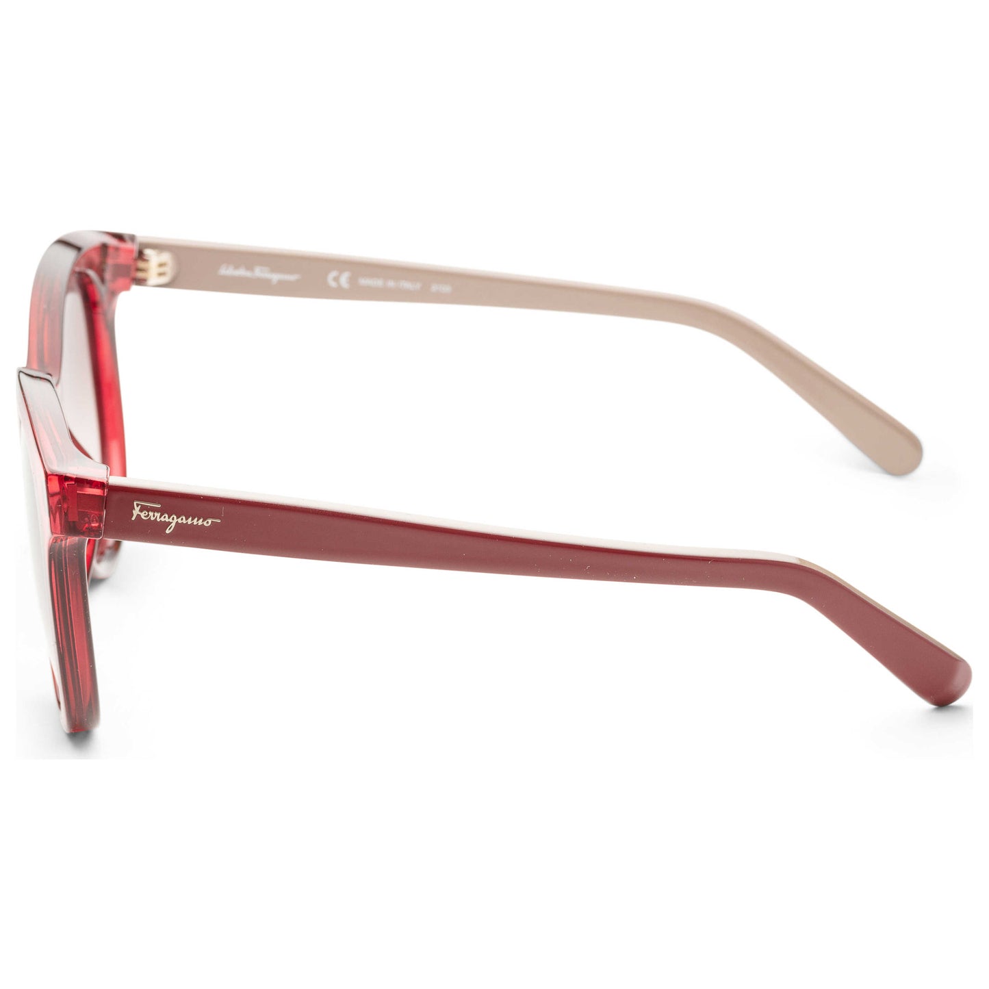 Left view of Ferragamo Fashion Women's Sunglasses SF833S-613-53