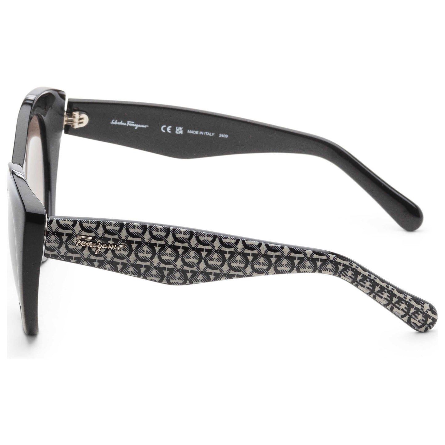 Left view of Ferragamo Fashion Women's Sunglasses SF964S-003-54