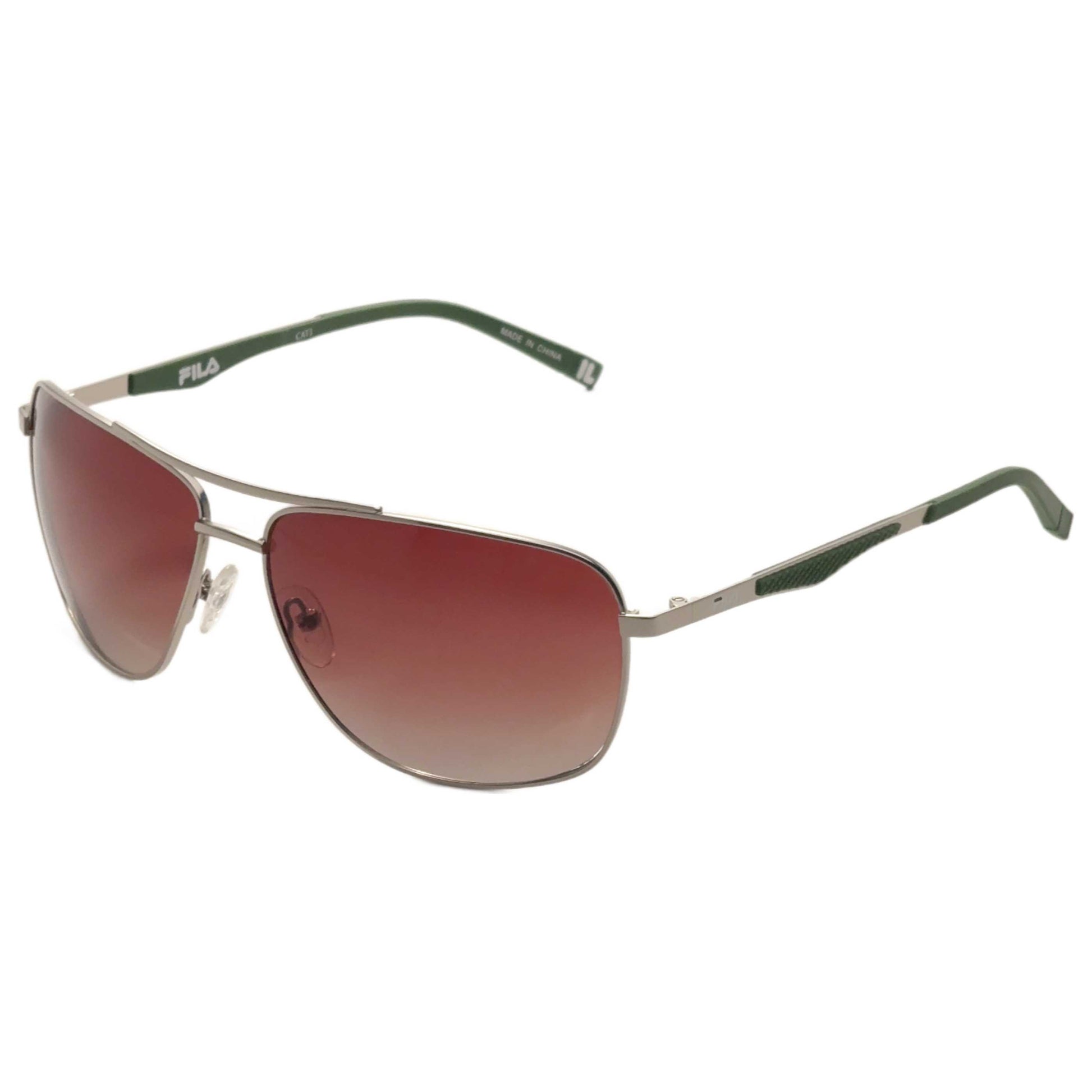 Front view of Fila Men's Sunglasses SFI180-640SIL