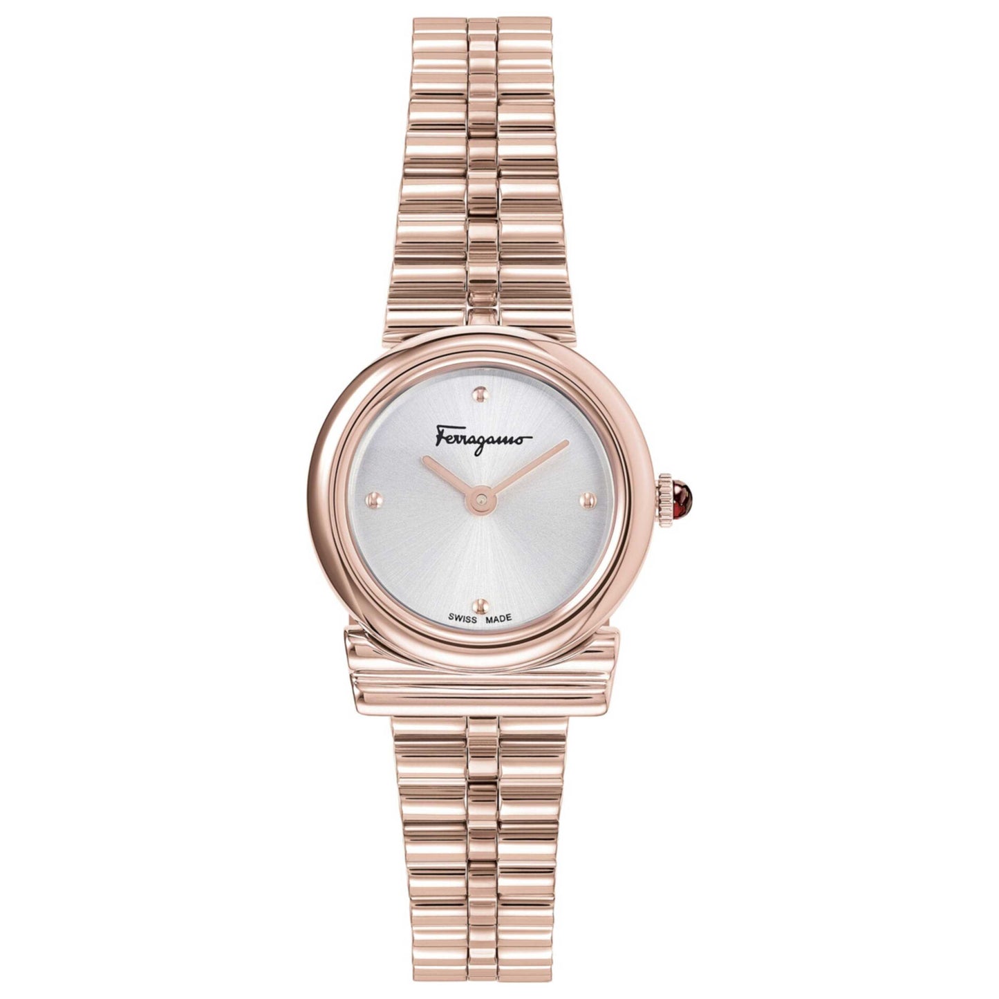 Front view of Ferragamo Gancini Horizontal Women's Quartz Watch SFMC00421