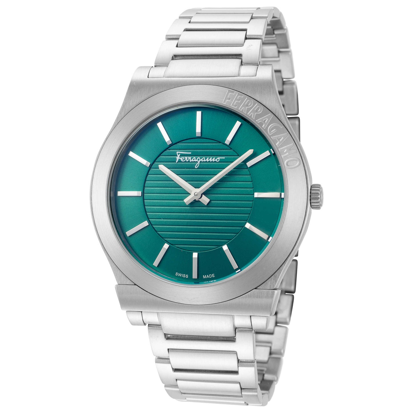 Front view of Ferragamo Gancini Men's Quartz Watch SFMP00222