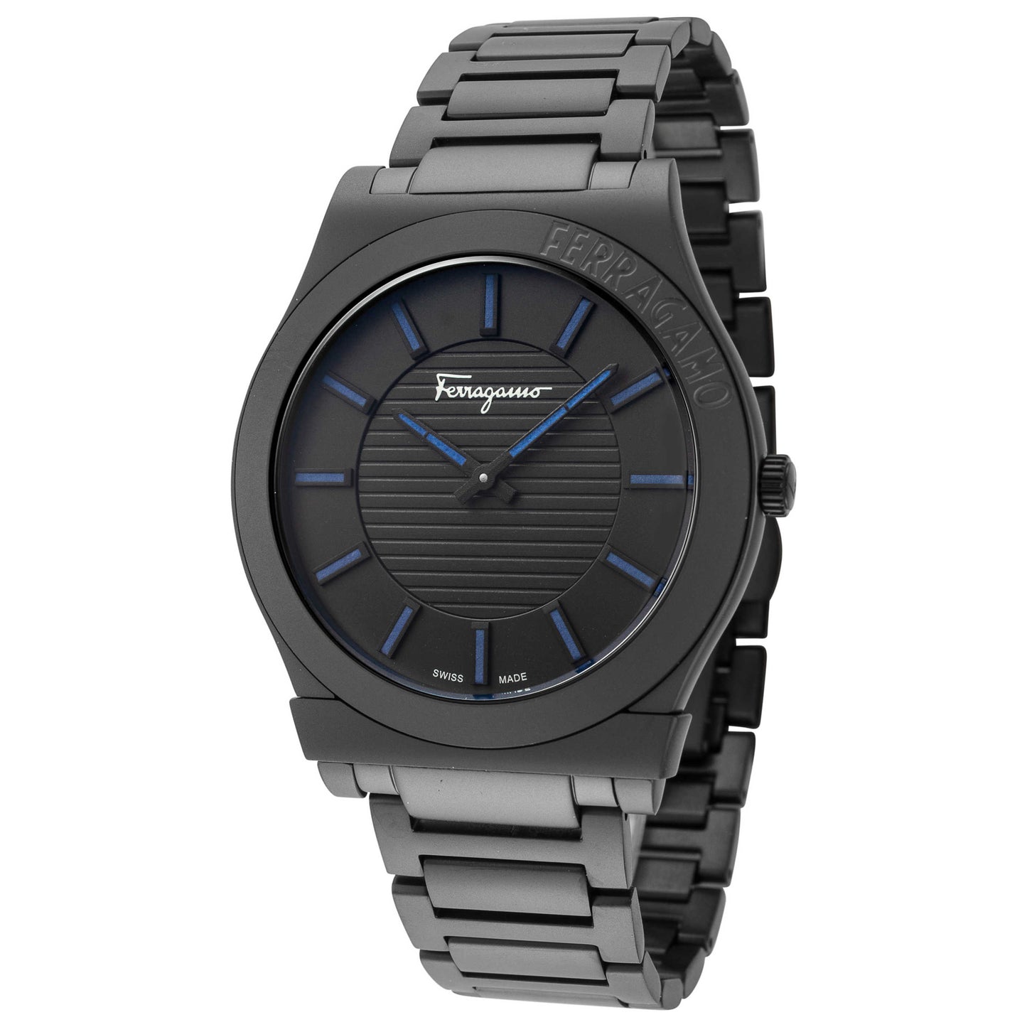 Front view of Ferragamo Gancini Men's Quartz Watch SFMP00622