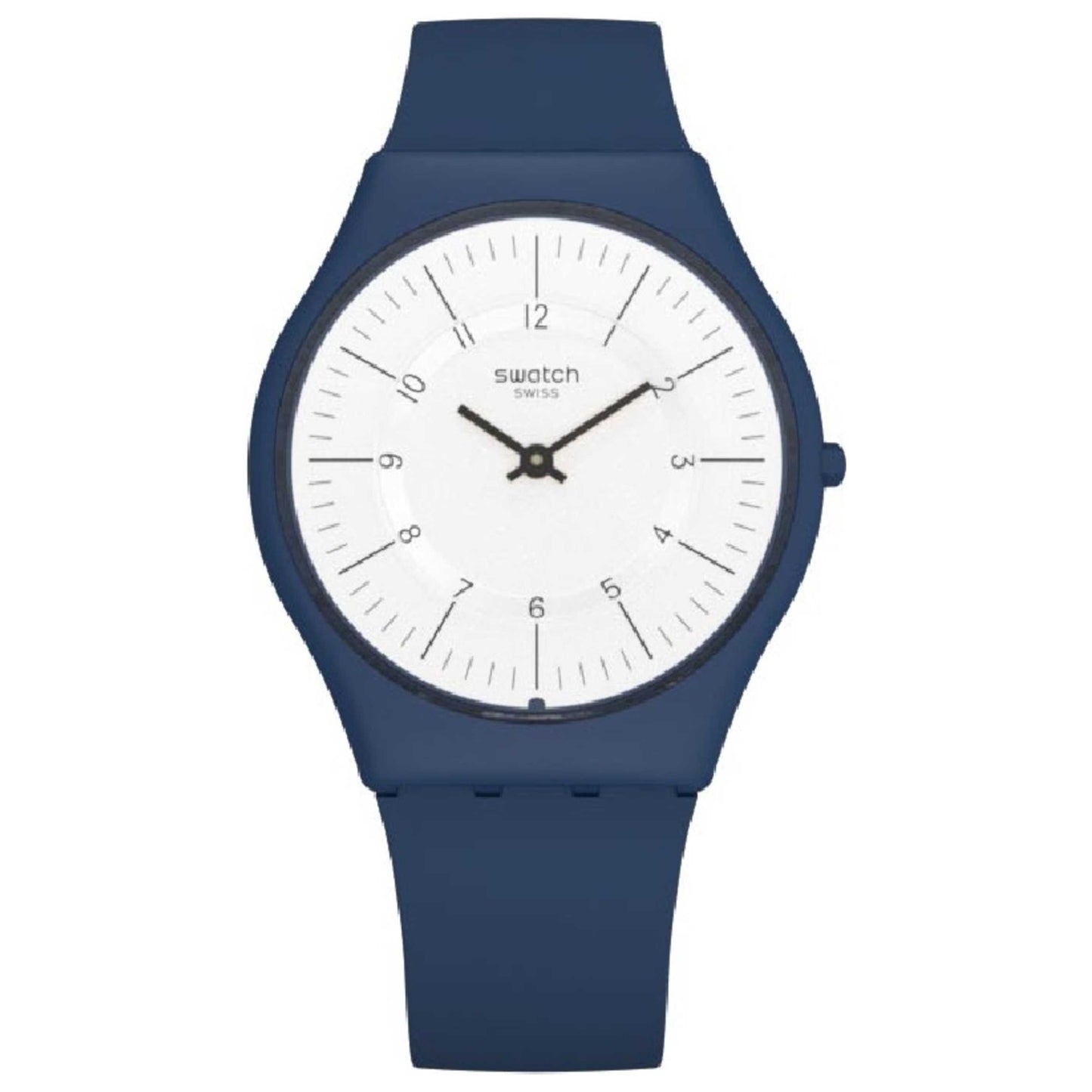 Front view of Swatch Silicone Unisex Quartz Watch SFN124