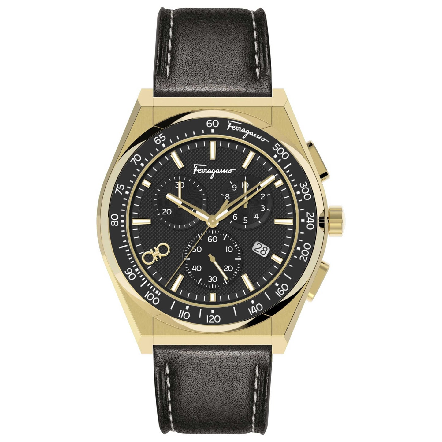 Front view of Ferragamo Chrono Sport Men's Quartz Watch SFUI01021