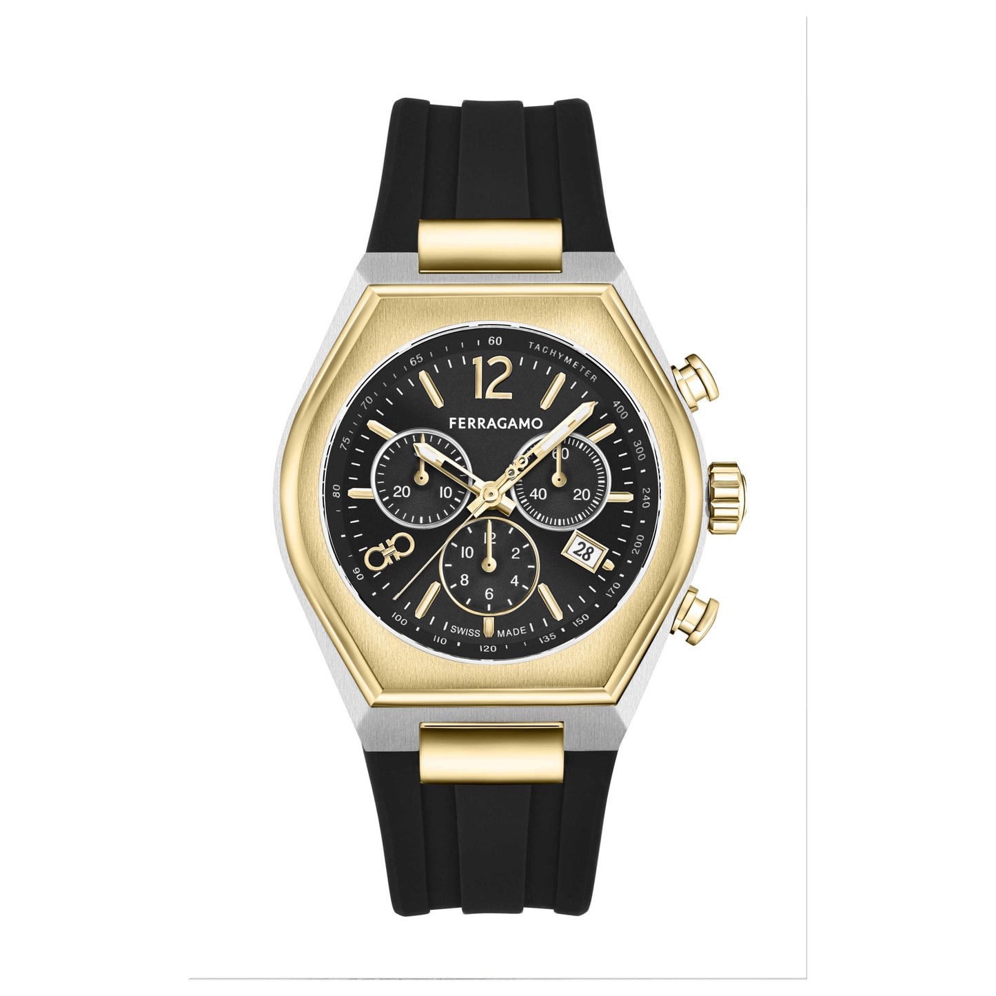Front view of Ferragamo Ferragamo Tonneau Chrono Men's Quartz Watch SFUV00322