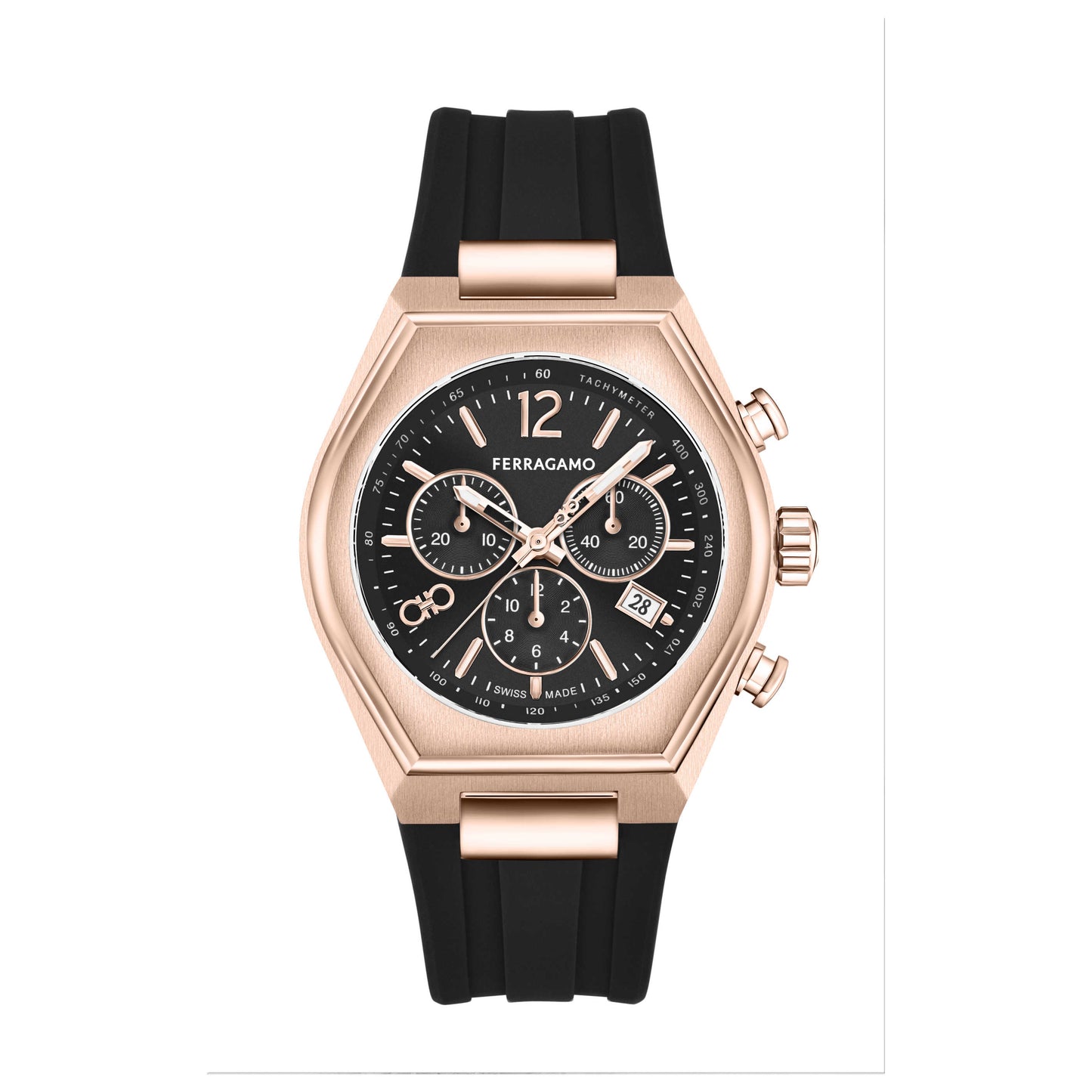 Front view of Ferragamo Ferragamo Tonneau Chrono Men's Quartz Watch SFUV00422