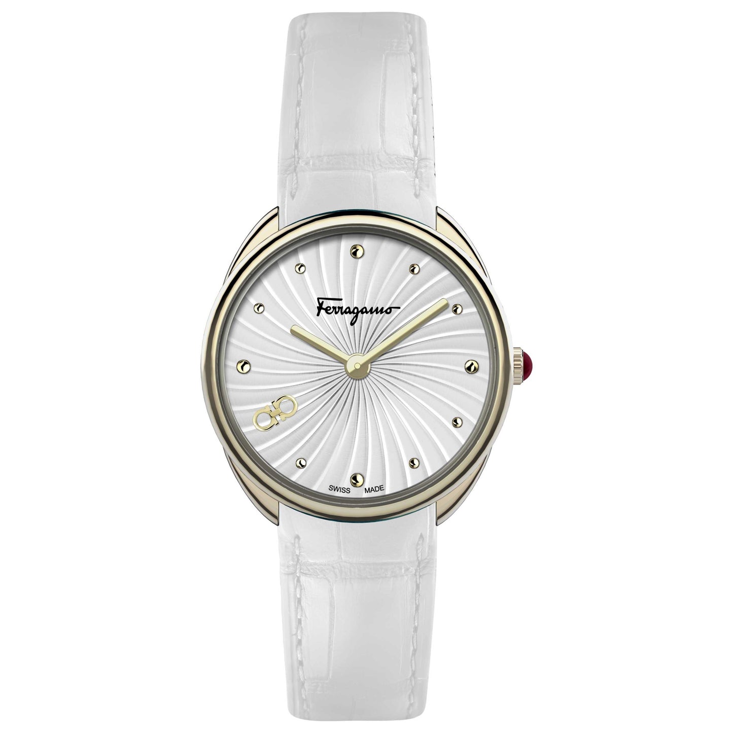 Front view of Ferragamo Cuir Women's Quartz Watch SFYN01022
