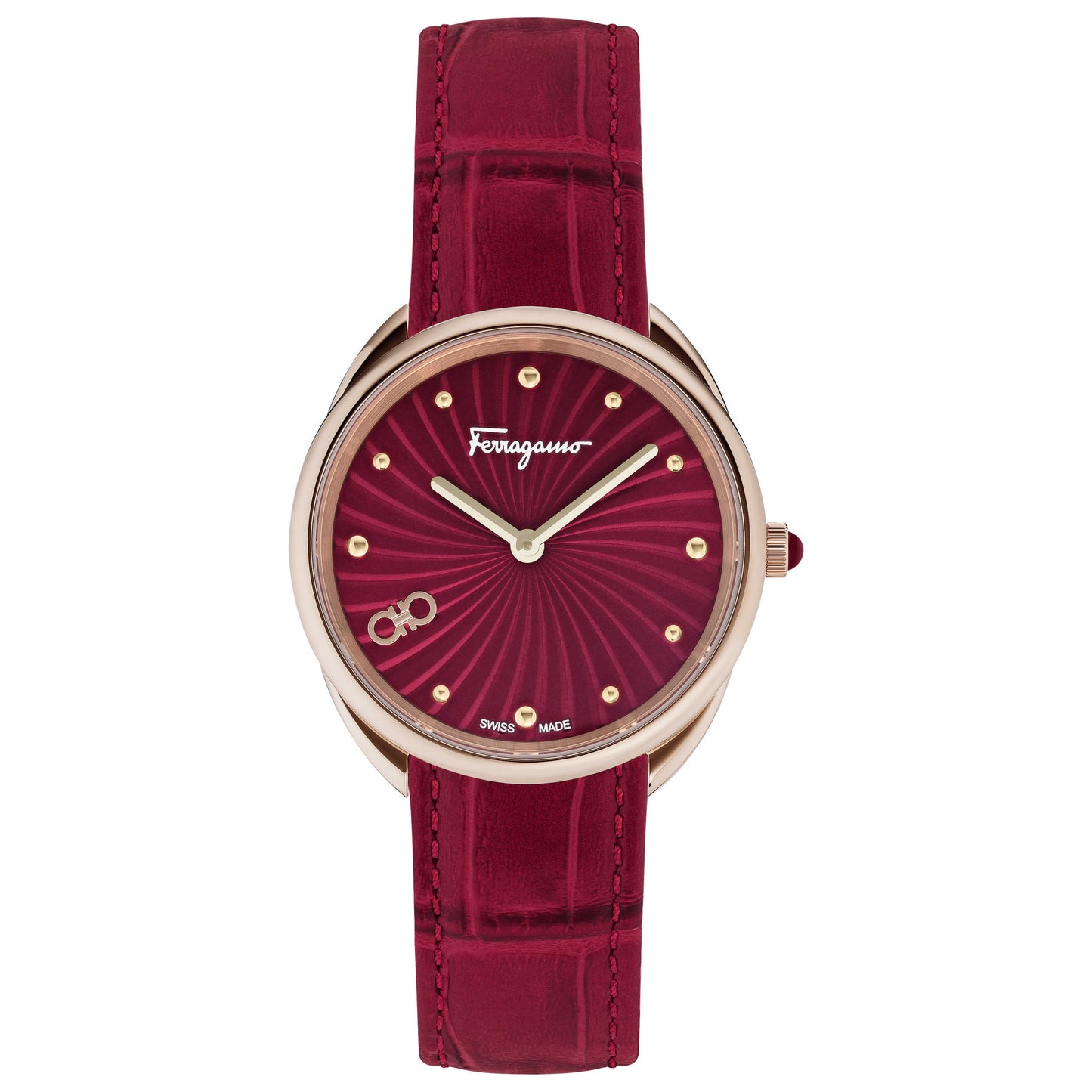 Front view of Ferragamo Cuir Women's Quartz Watch SFYN01122