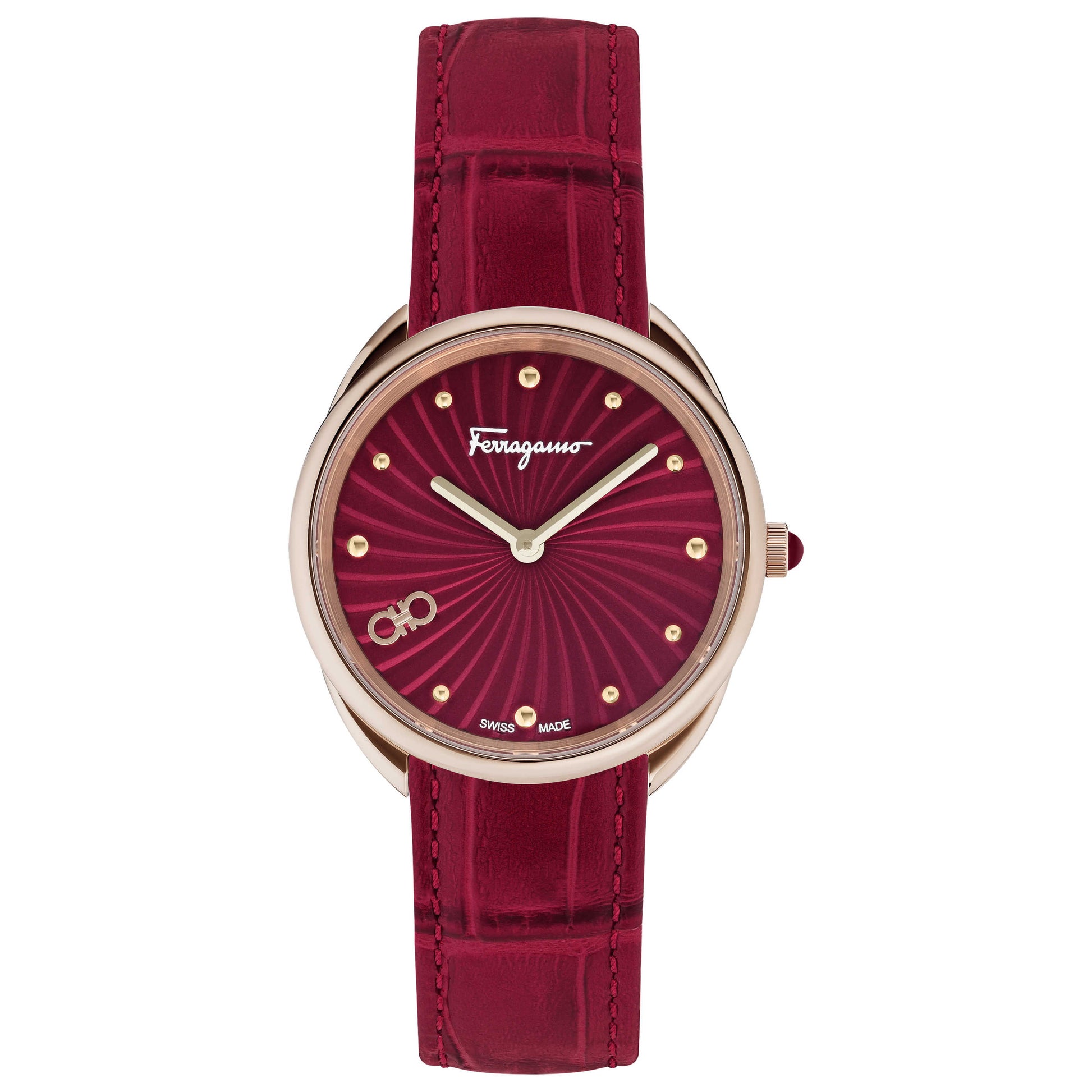 Front view of Ferragamo Cuir Women's Quartz Watch SFYN01122