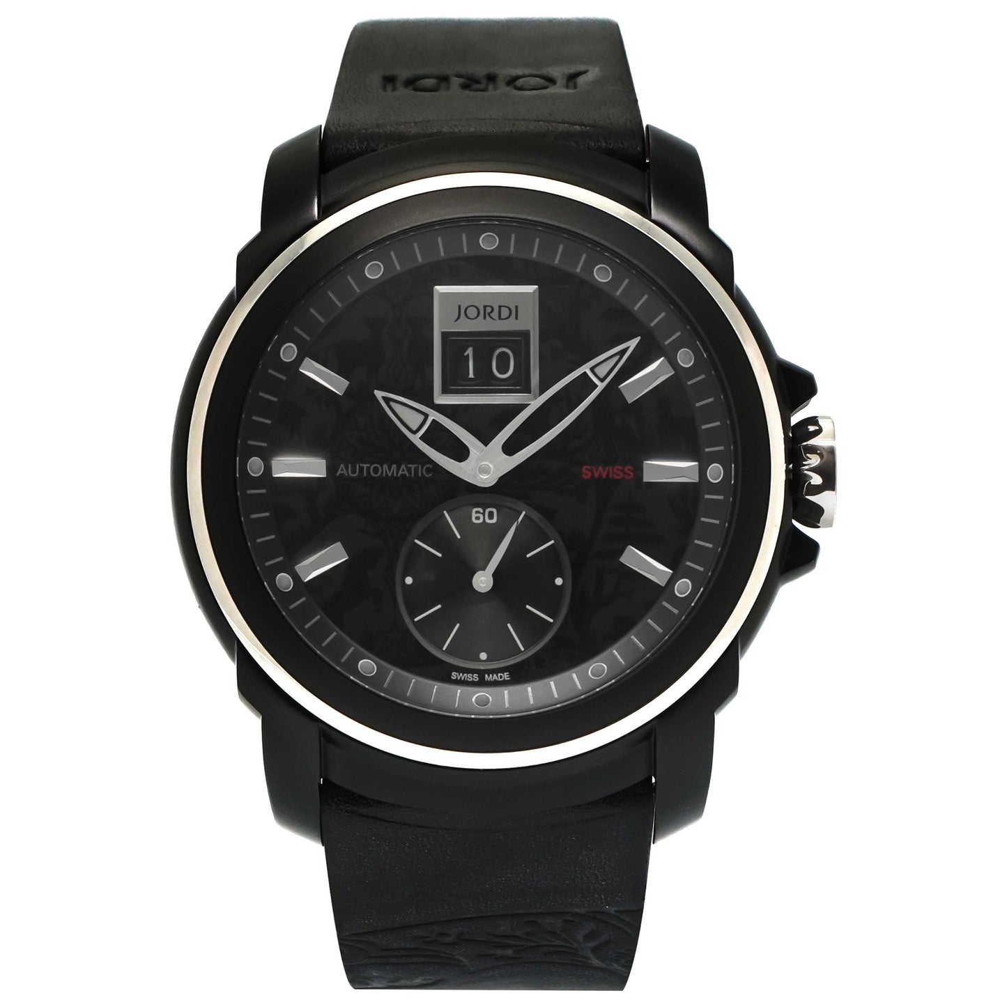 Front view of Michel Jordi Paradelplatz Men's Automatic Watch SIM-200-07-003-01