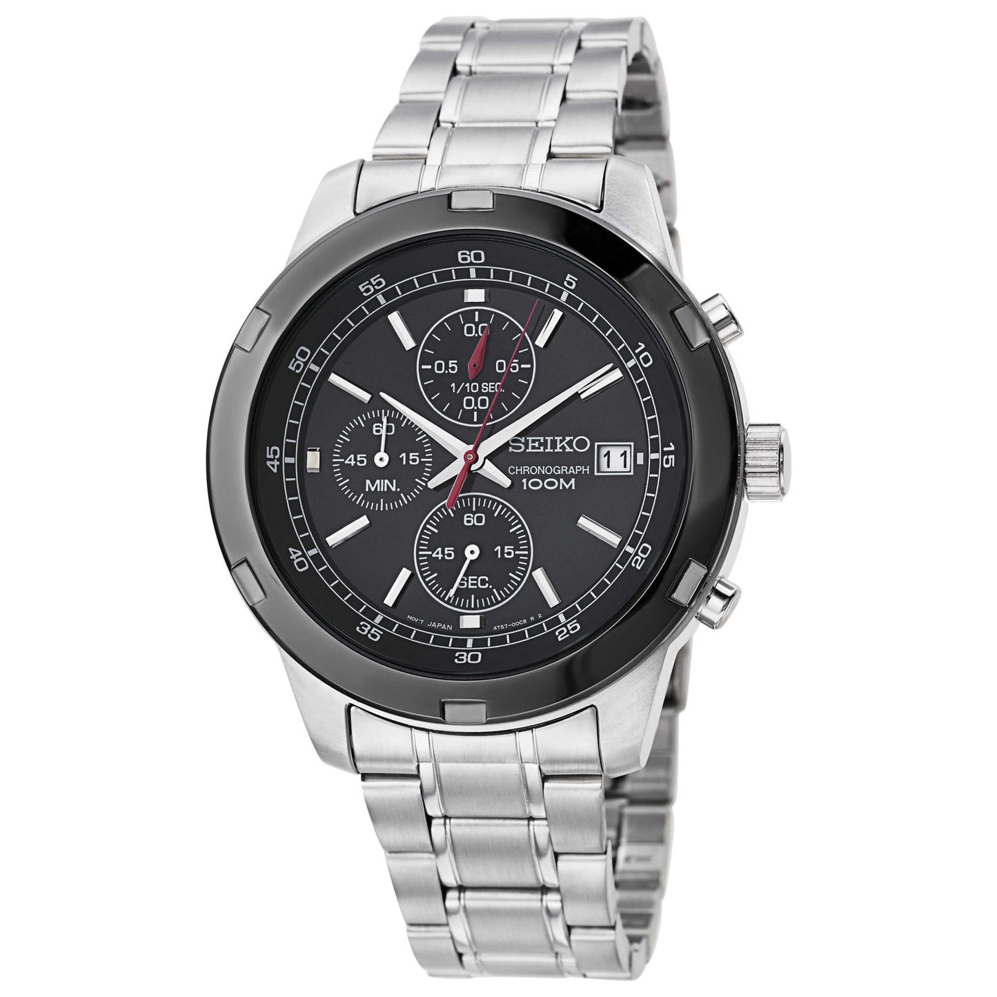 Front view of Seiko Chronograph Men's Japanese Quartz (Battery-Powered) Watch SKS427