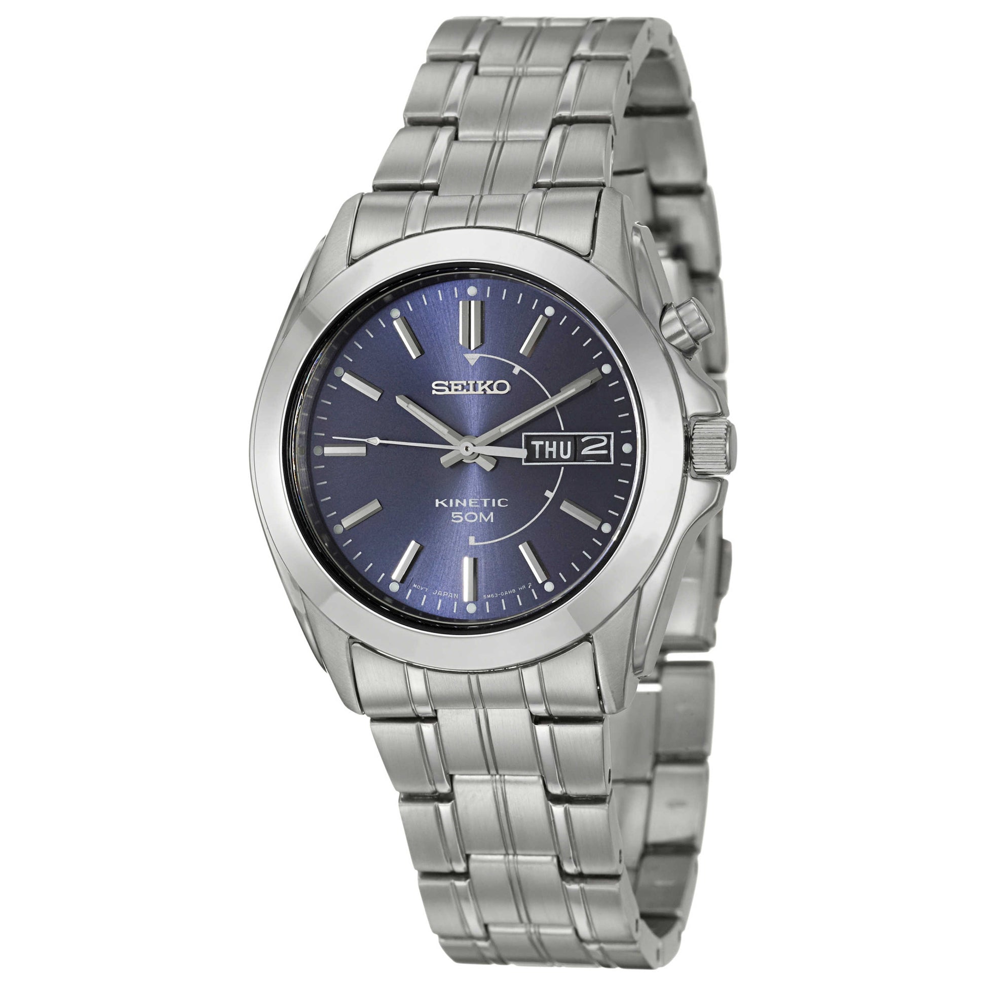 Front view of Seiko Kinetic Men's Kinetic Powered/Autoquartz Watch SMY111