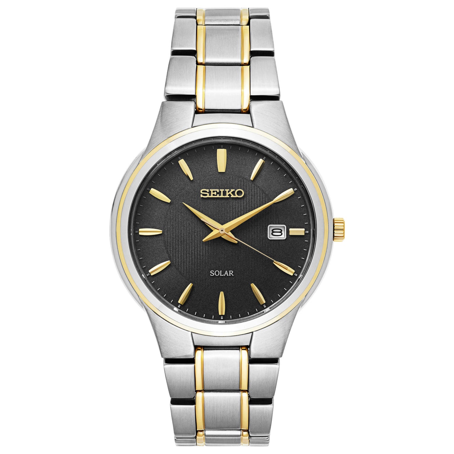 Front view of Seiko Core Men's Solar Powered Quartz Watch SNE404