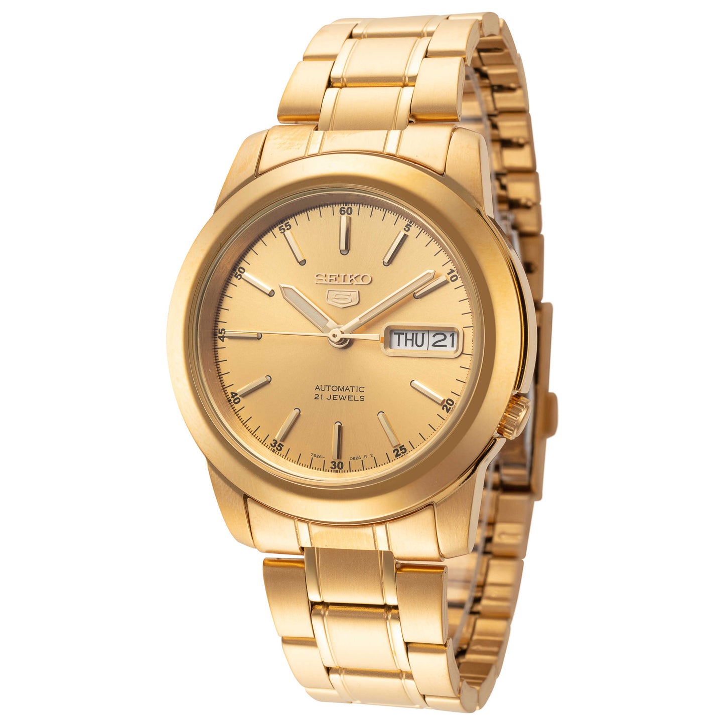 Front view of Seiko Series 5 Men's Automatic Watch SNKE56K1