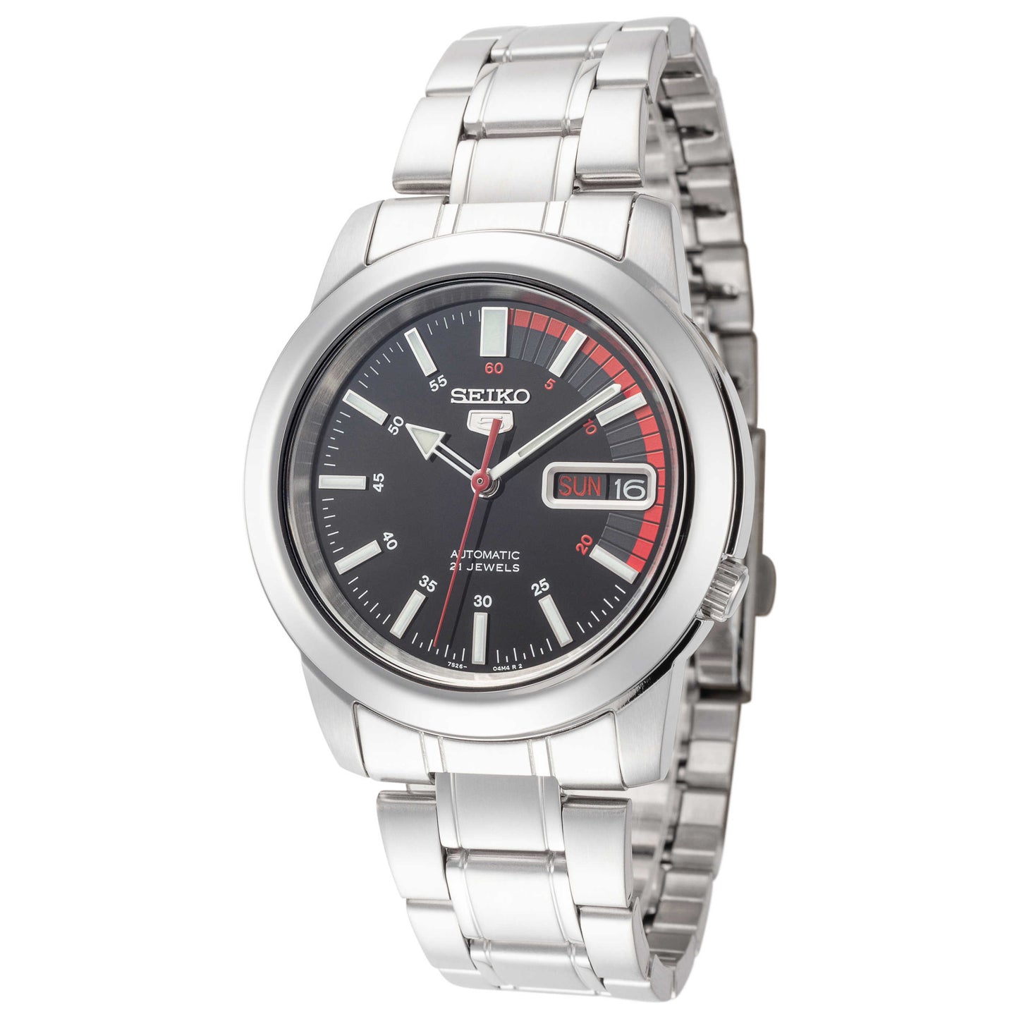 Front view of Seiko Series 5 Men's Automatic Watch SNKK31