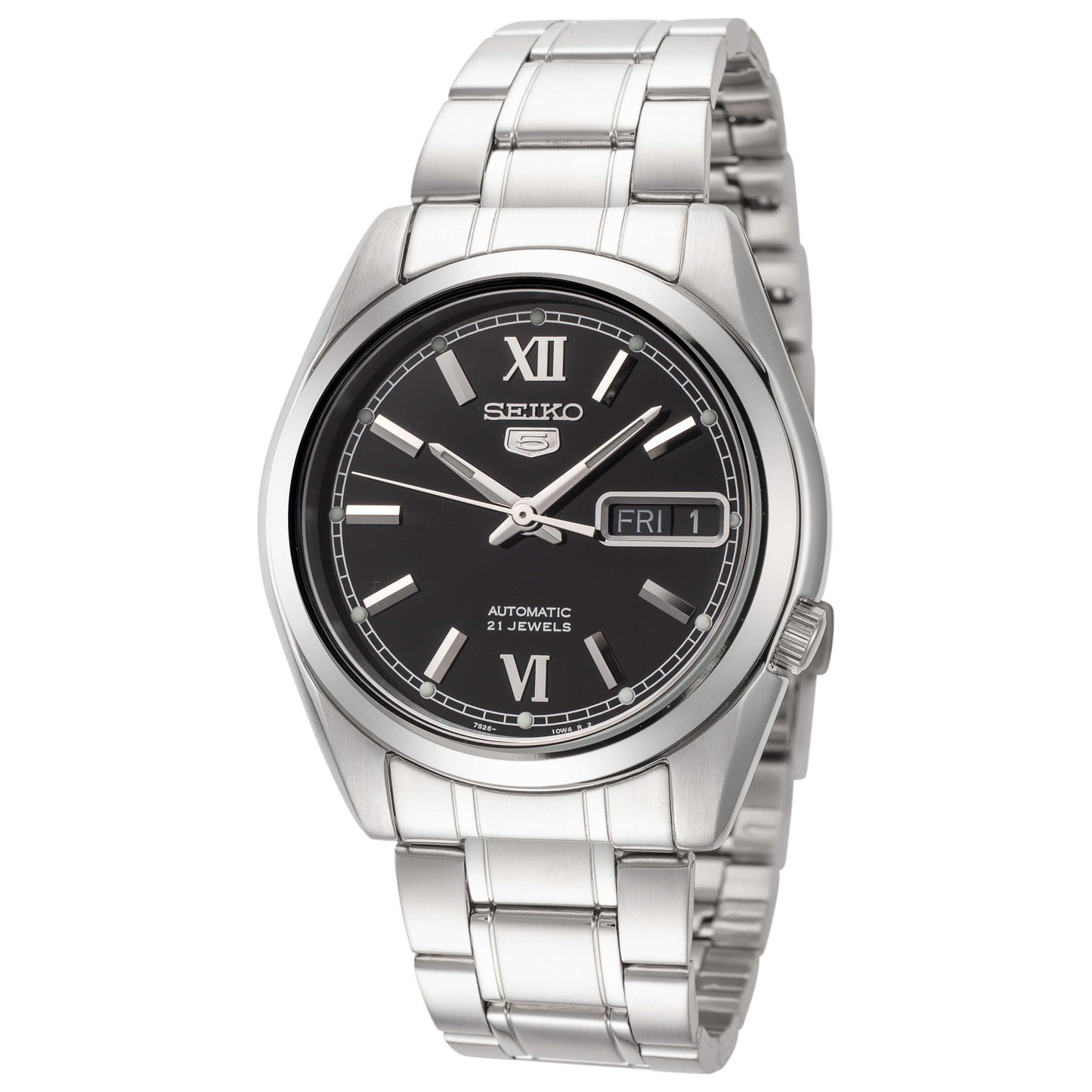 Front view of Seiko Series 5 Men's Automatic Watch SNKL55K1