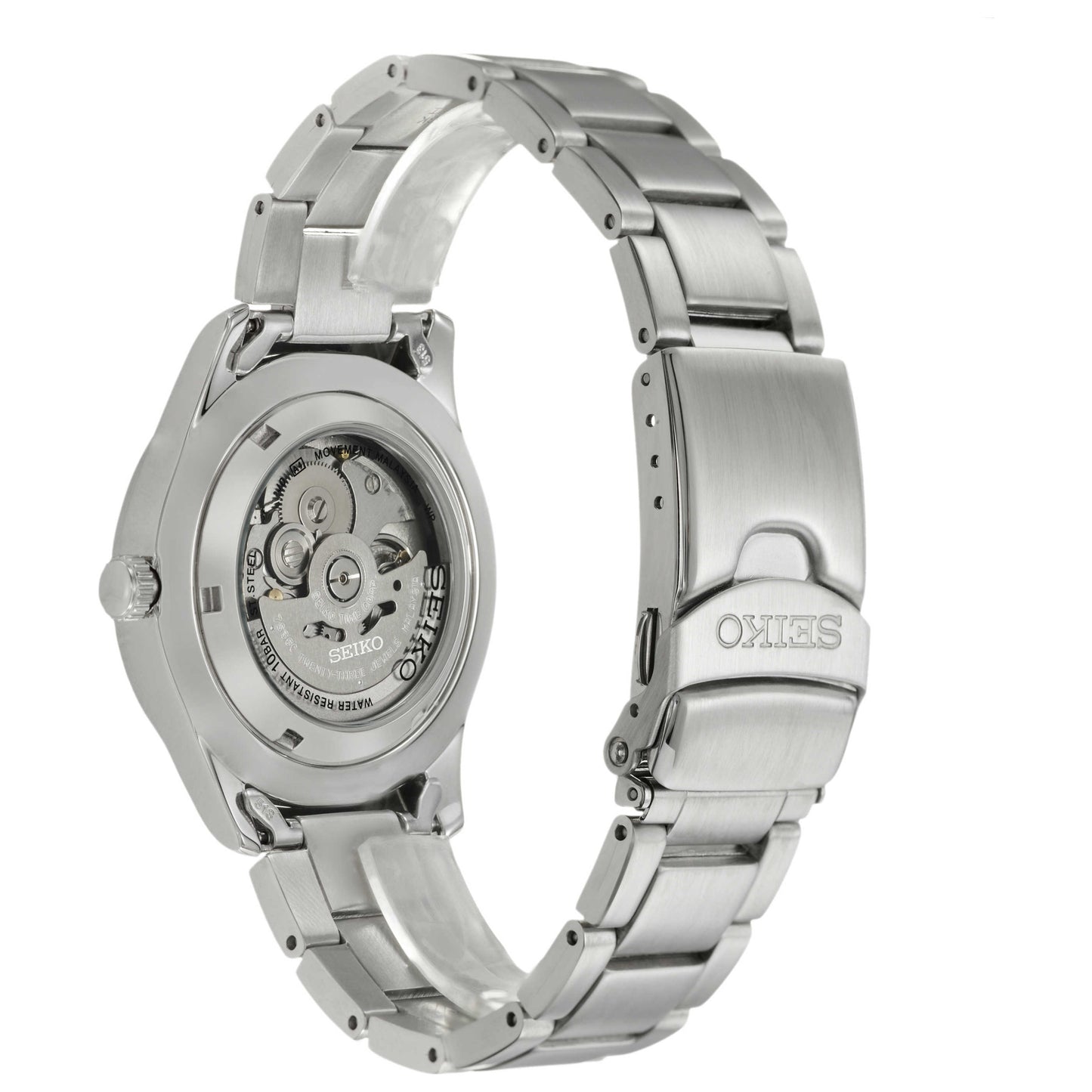 Back view of Seiko 5 Sports Automatic Men's Malaysian Mechanical Automatic (Self-Winding) Watch SNZG13