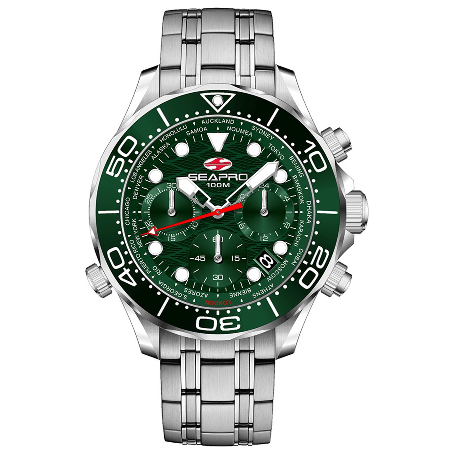 Front view of Seapro Mondial Timer Men's Quartz Watch SP0155