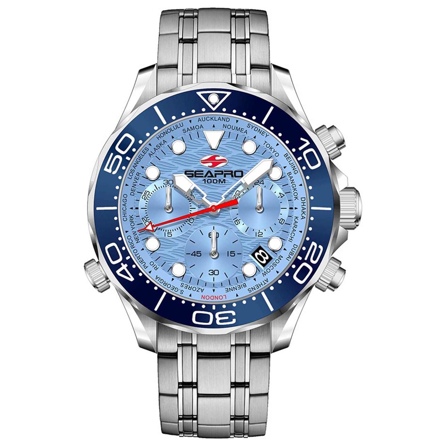 Front view of Seapro Mondial Timer Men's Quartz Watch SP0156