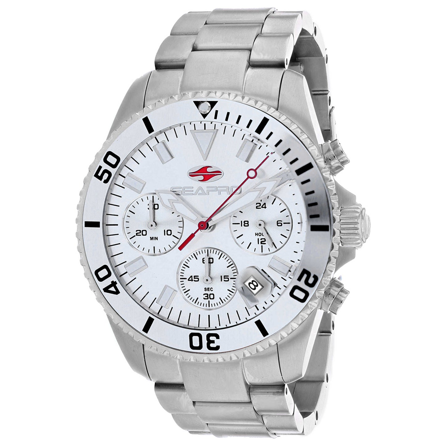 Front view of Seapro Scuba 200 Chrono Men's Quartz Watch SP4350