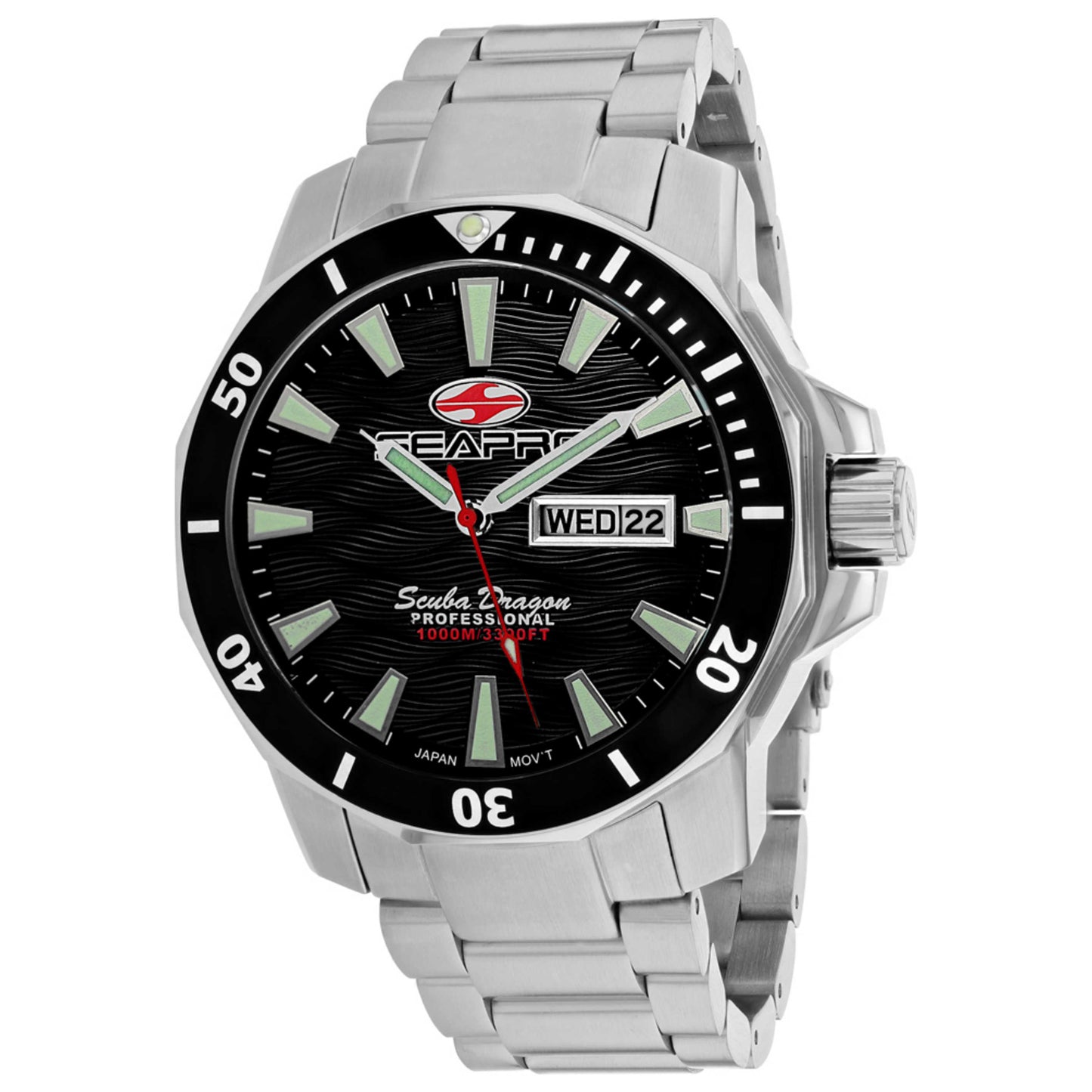 Front view of Seapro Scuba Dragon Diver Men's Quartz Watch SP8310S