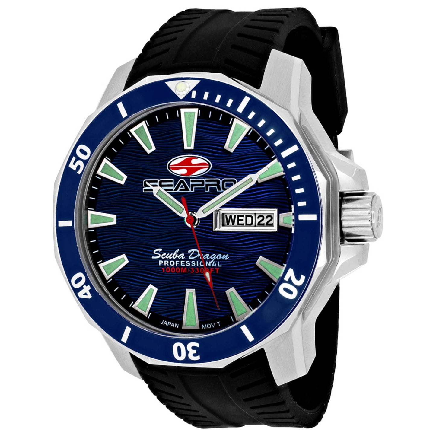 Front view of Seapro Scuba Dragon Diver Men's Quartz Watch SP8311