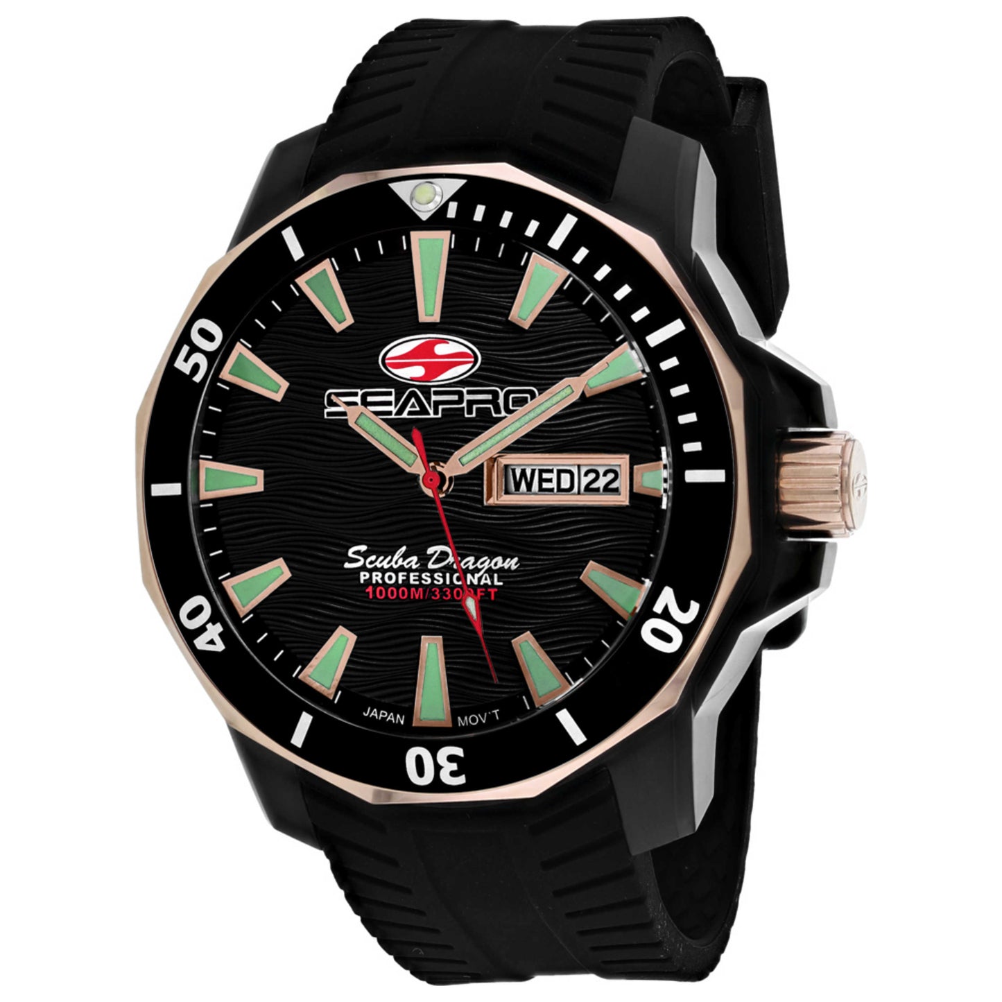 Front view of Seapro Scuba Dragon Diver Men's Quartz Watch SP8320