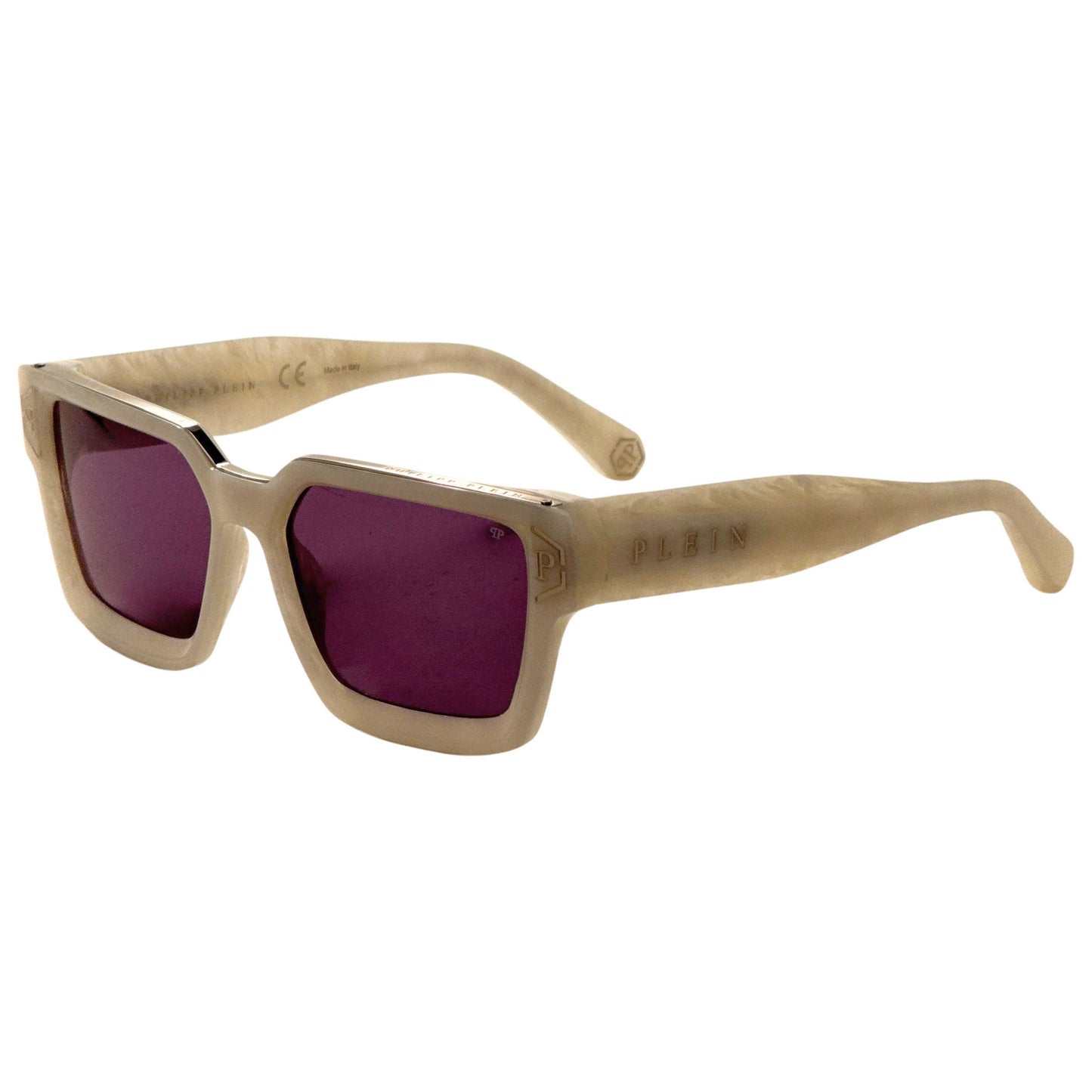 Front view of Philipp Plein Men's Sunglasses SPP005M5709YL