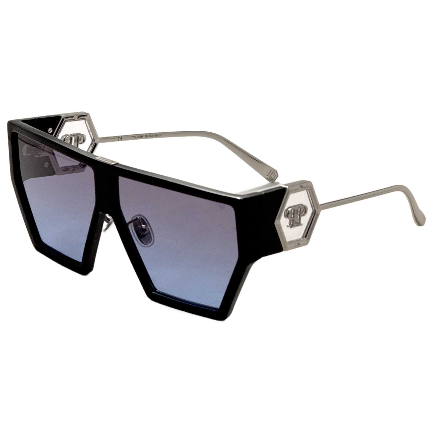 Front view of Philipp Plein Women's Sunglasses SPP040M65700Y