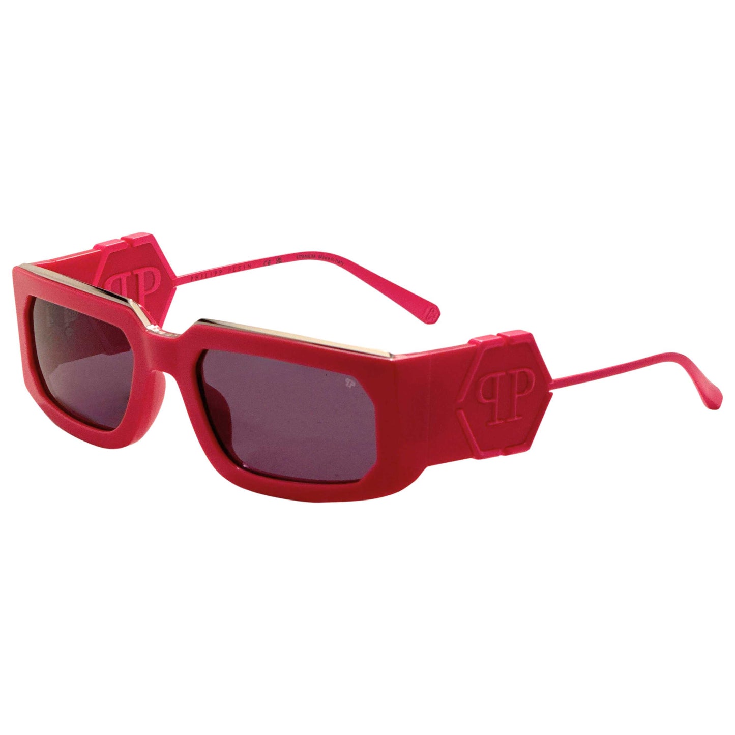 Front view of Philipp Plein Unisex Sunglasses SPP119M5807BE