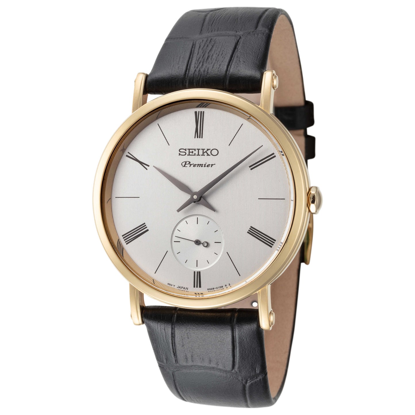 Front view of Seiko Premier Men's Quartz Watch SRK036P1