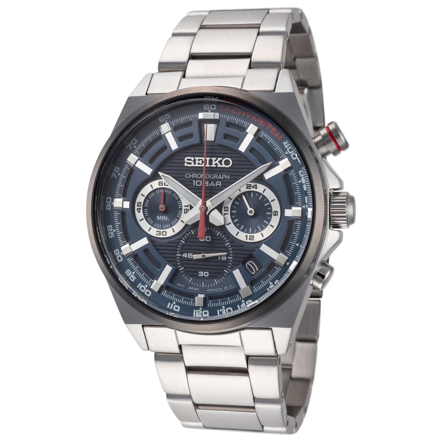 Front view of Seiko Series 5 Men's Quartz Watch SSB407P1