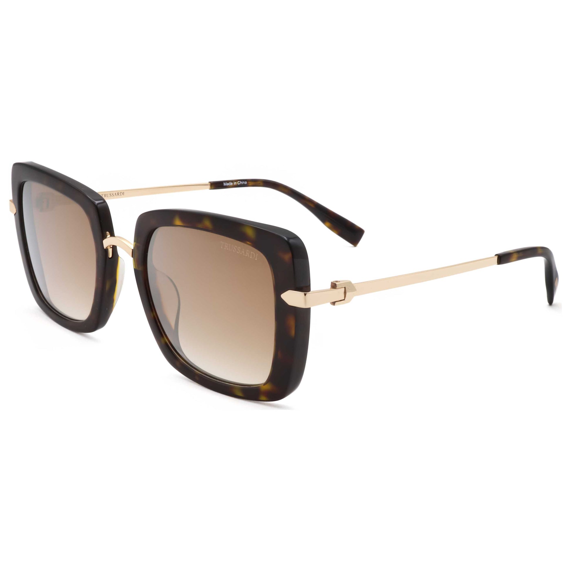Front view of Trussardi Women's Sunglasses STR116-722G-53