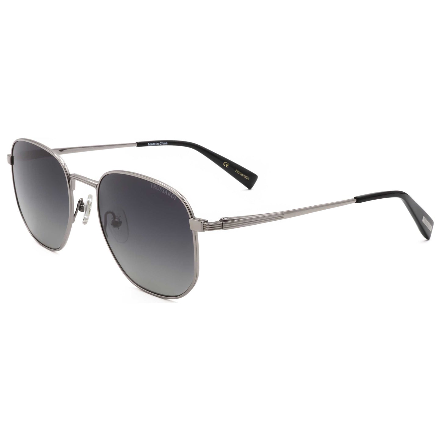 Front view of Trussardi Men's Sunglasses STR3009S-002AS-55