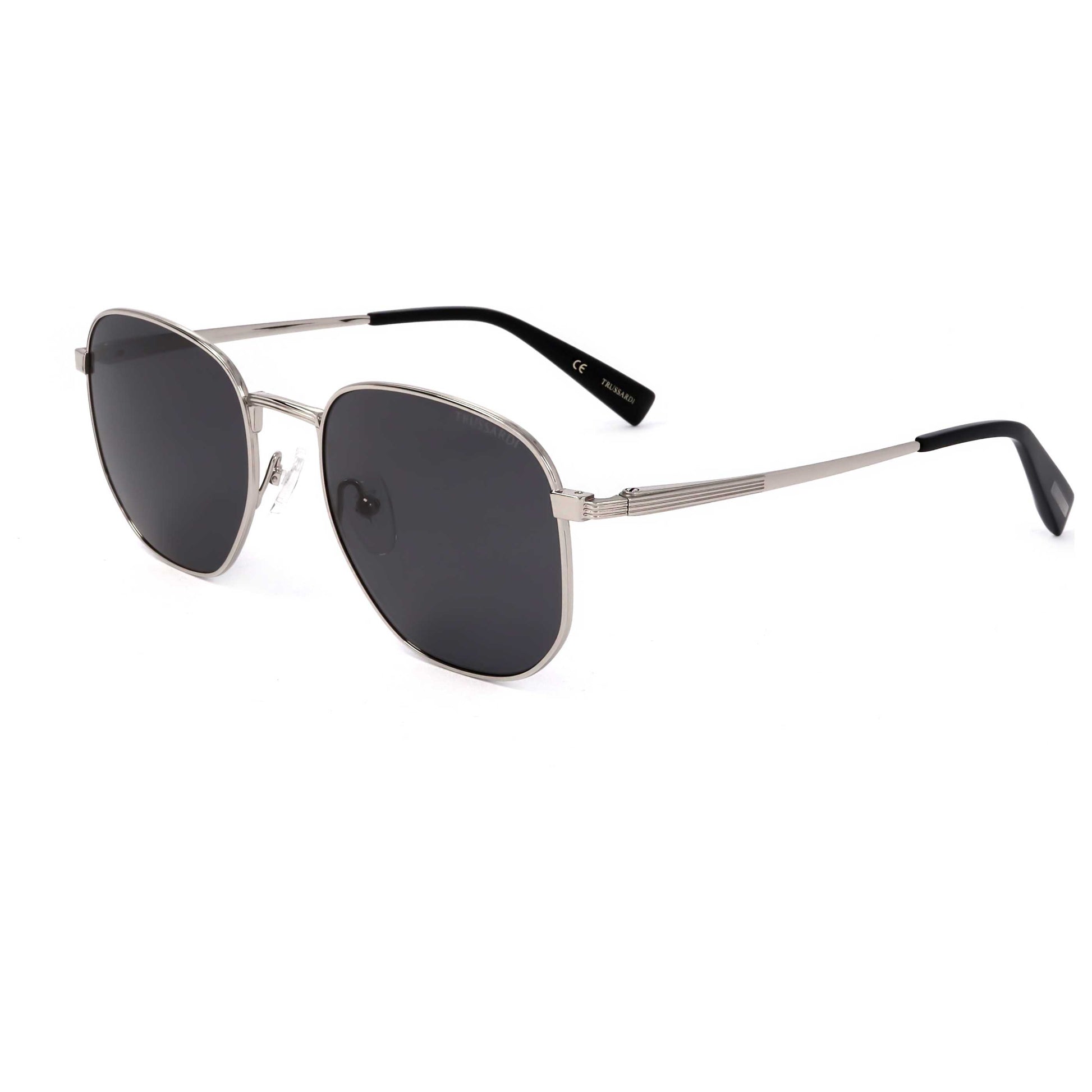 Front view of Trussardi Men's Sunglasses STR3009S-003AS-55