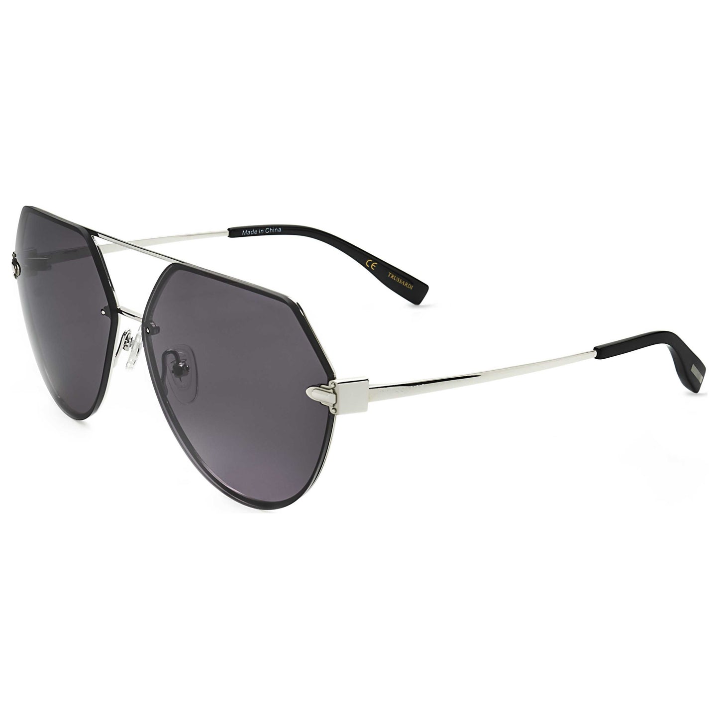 Front view of Trussardi Women's Sunglasses STR454FL-003AS-63