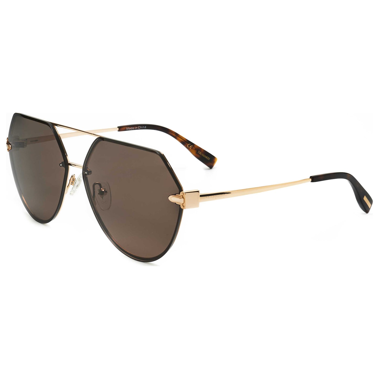 Front view of Trussardi Unisex Sunglasses STR454FL-004AS-63