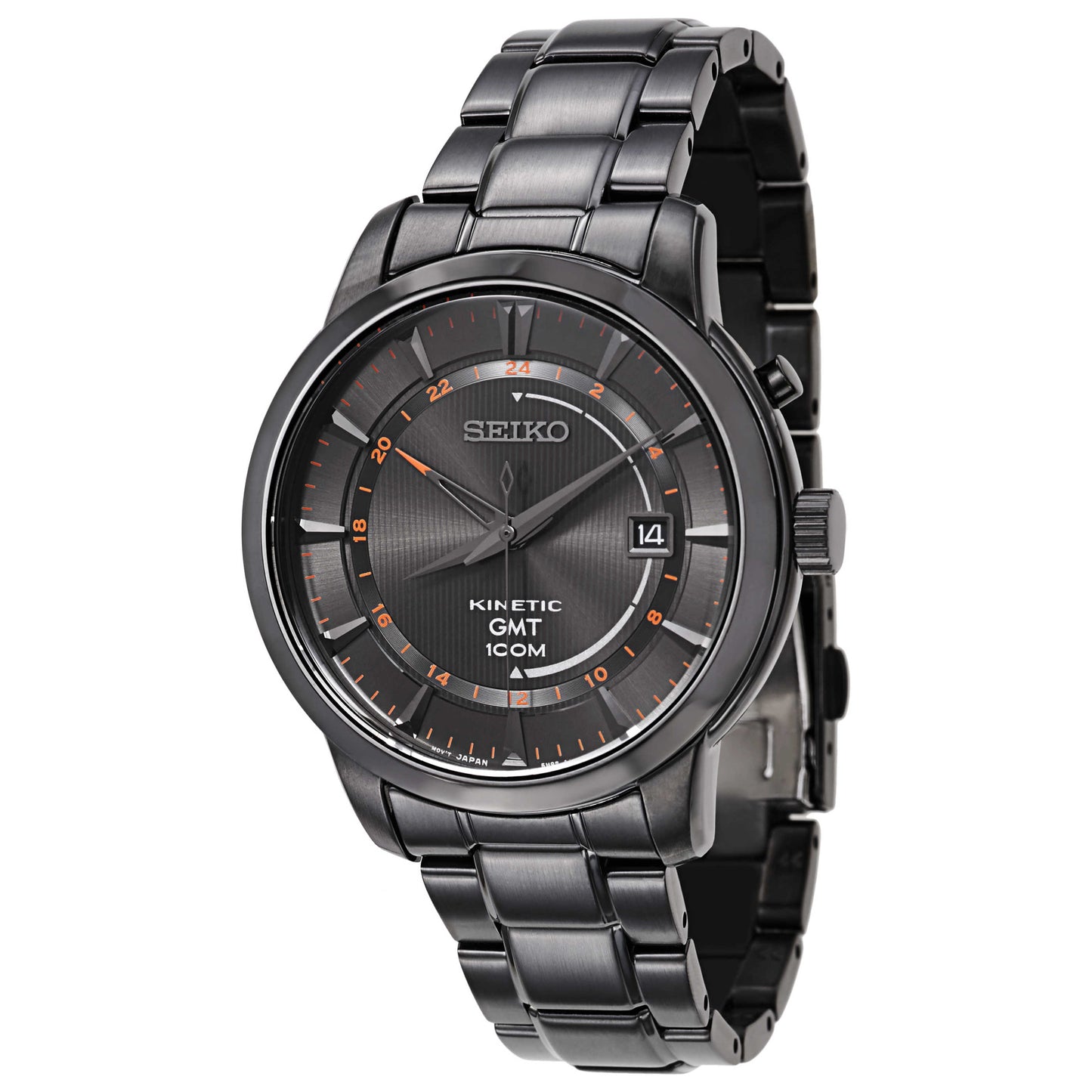 Front view of Seiko Core Men's Kinetic Powered/Autoquartz Watch SUN039