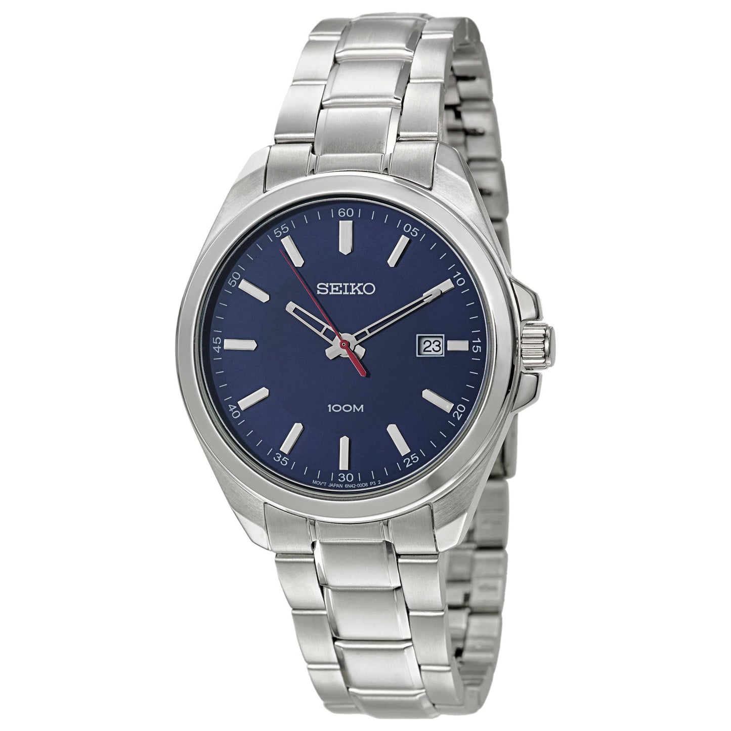 Front view of Seiko Dress Men's Japanese Quartz (Battery-Powered) Watch SUR059