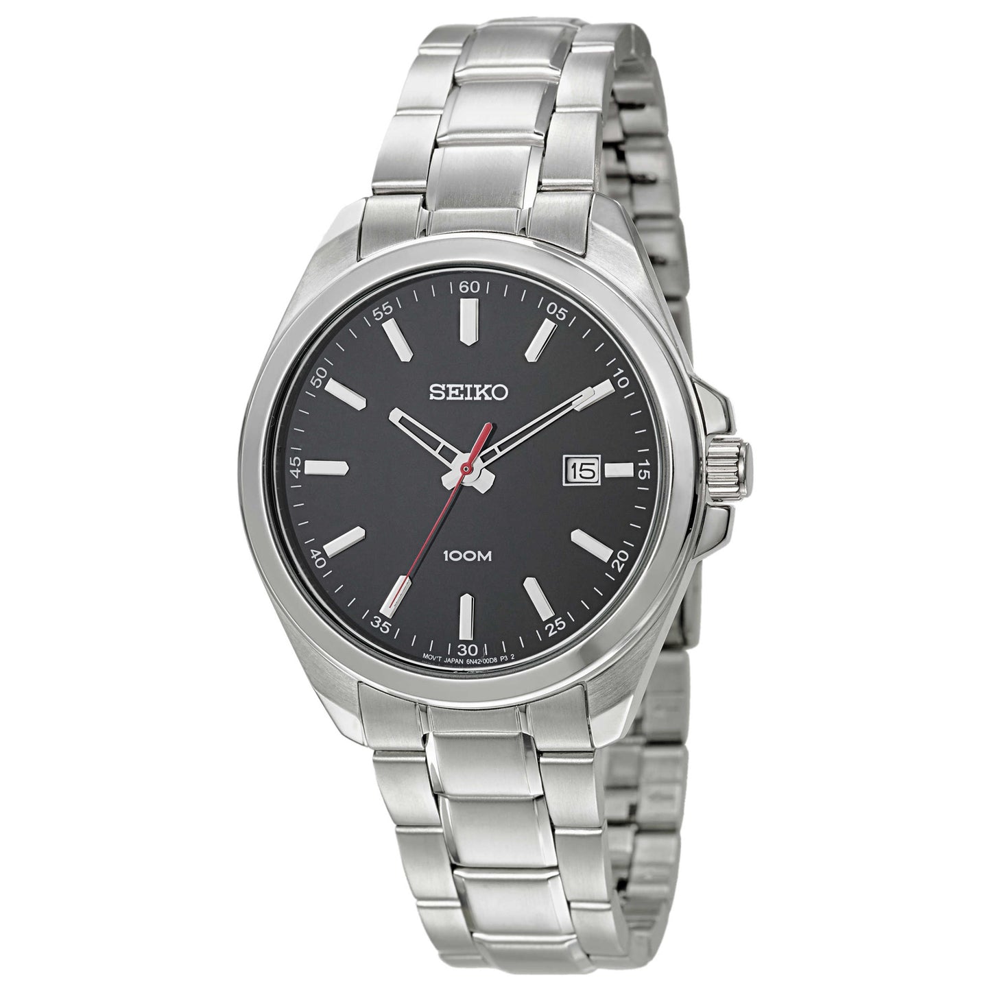 Front view of Seiko Dress Men's Japanese Quartz (Battery-Powered) Watch SUR061