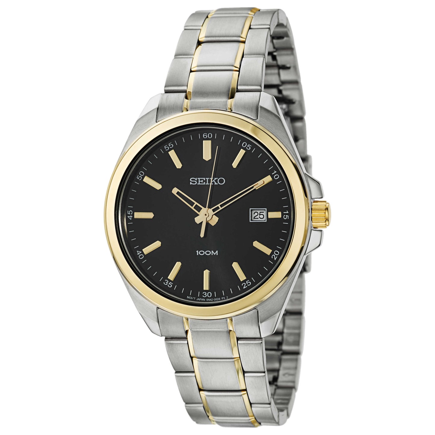 Front view of Seiko Dress Men's Japanese Quartz (Battery-Powered) Watch SUR072